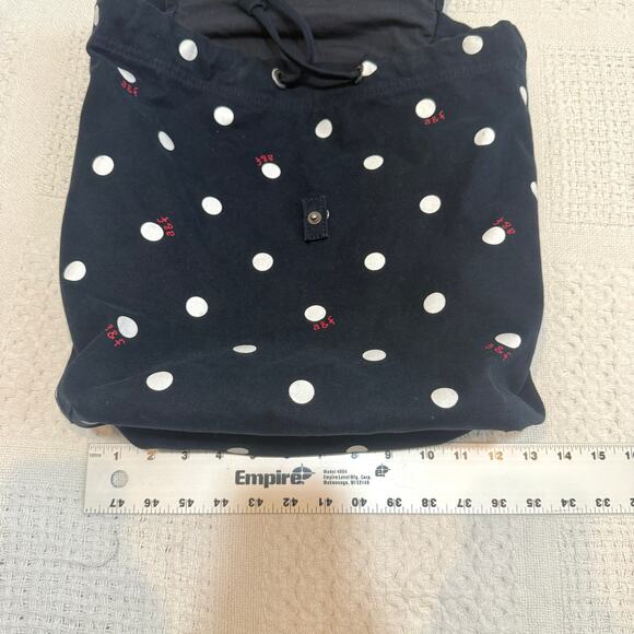 unisex Abercrombie & Fitch cotton drawstring polka dot backpack BT 3010 - Picture 4 of 10